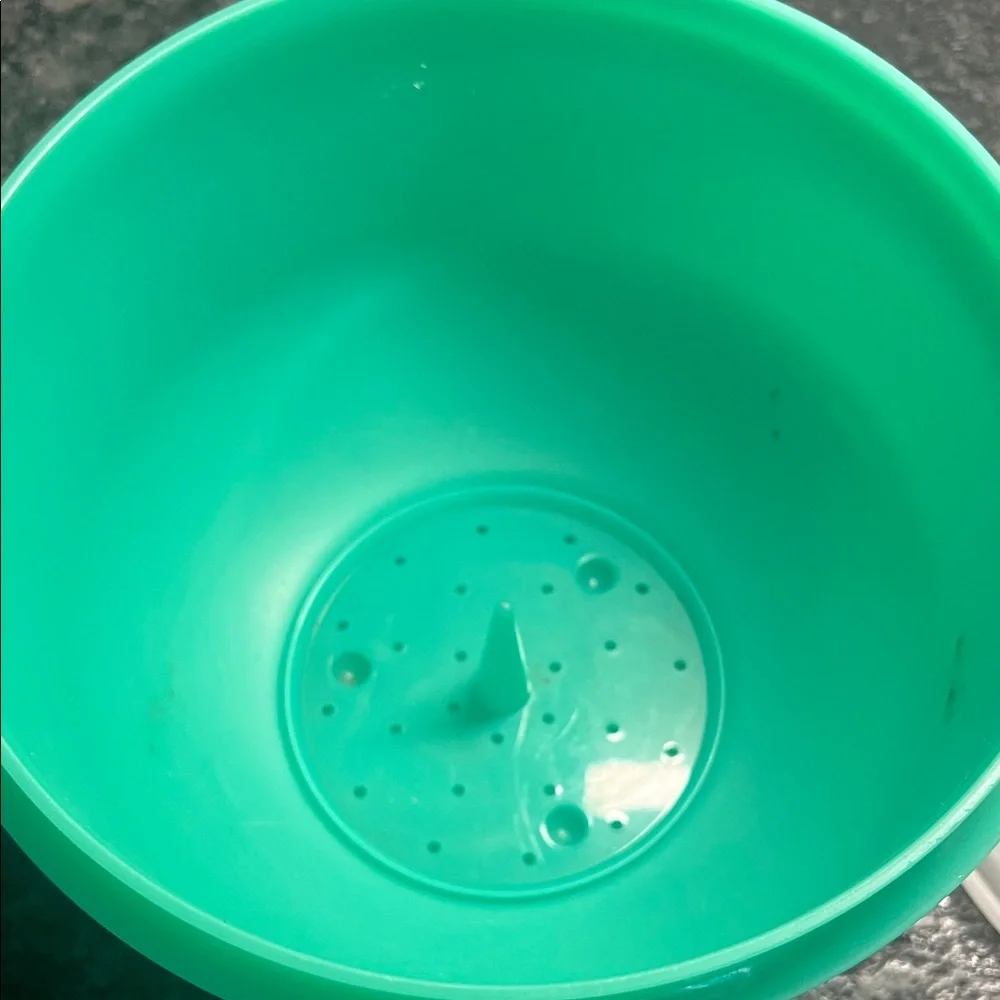 Vintage Tupperware Green Lettuce crisper Food Storage Bowl with Lid